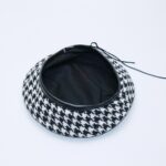 Béret pied de poule noir et blanc