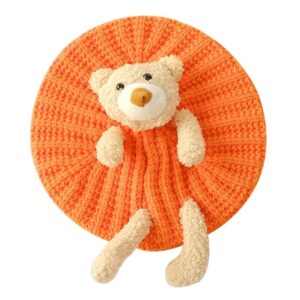 Béret au crochet ourson enfant orange