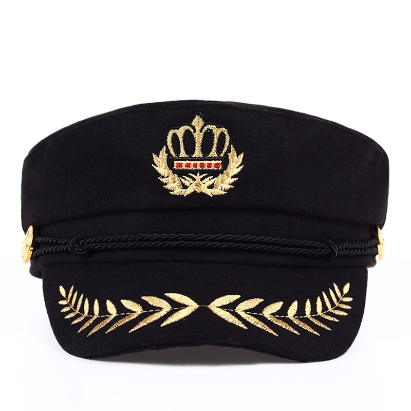 Béret casquette style militaire moderne noir