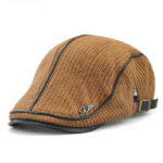 Béret en coton tricoté camel Béret en coton Béret homme Béret marron Casquette béret