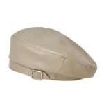 Béret Femme Similicuir Vernis Beige Béret blanc Béret en synthetique Béret femme