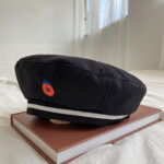 Béret style marin noir Béret femme Béret homme Béret marin Béret noir