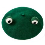 Béret Grenouille en laine Béret en laine Béret femme Béret vert