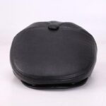 Casquette béret d&rsquo;hiver en cuir pour homme Béret en cuir Béret homme Casquette béret