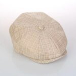 Casquette béret en lin style journaliste