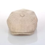 Casquette béret en lin style journaliste