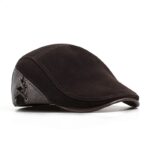 Casquette béret en cuir véritable Béret en cuir Béret homme Casquette béret