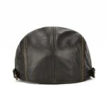 NORTHWOOD – bérets en cuir véritable pour homme, casquette d&rsquo;hiver chaude, de haute qualité, plate, à bord en os Béret en cuir Béret homme Casquette béret