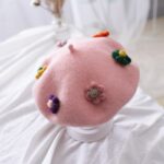 Béret enfant à fleurs