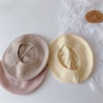 Béret tricoté vintage rose pour filles Béret en laine Béret enfant Béret filles