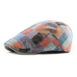 Béret classique à carreaux coton pour homme rouge Béret en coton Béret homme Béret rouge Casquette béret