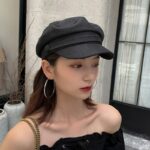 Béret casquette en coton uni Béret en coton Béret femme