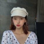 Béret casquette en coton uni blanc Béret blanc Béret en coton Béret femme