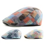 Béret classique à carreaux coton pour homme rouge Béret en coton Béret homme Béret rouge Casquette béret