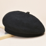 Béret en coton noir pour l&rsquo;hiver Béret en coton Béret femme