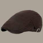 Béret plat ajustable marron Béret en coton Béret irlandais Béret marron