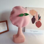 Bérets en forme de pêche Béret en laine Béret femme