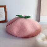 Bérets en forme de pêche Béret en laine Béret femme