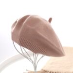 Béret tricoté doux vert pour femme Béret en laine Béret femme