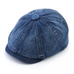 Béret casquette bleu jean homme Béret bleu Béret en coton Béret homme Casquette béret