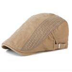 Béret vintage beige avec visière pour homme Béret homme Casquette béret