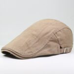 Béret classique en coton beige homme Béret en coton Béret homme Casquette béret