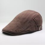 Béret classique en coton beige homme Béret en coton Béret homme Casquette béret