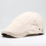 Béret classique en coton beige homme Béret en coton Béret homme Casquette béret