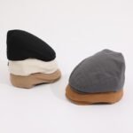 Béret gavroche en coton noir pour enfant Béret en coton Béret enfant Béret Gavroche