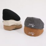 Béret gavroche en coton noir pour enfant Béret en coton Béret enfant Béret Gavroche