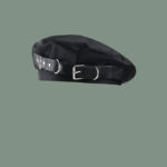 Béret tendance cool boucle noire Béret femme Béret noir