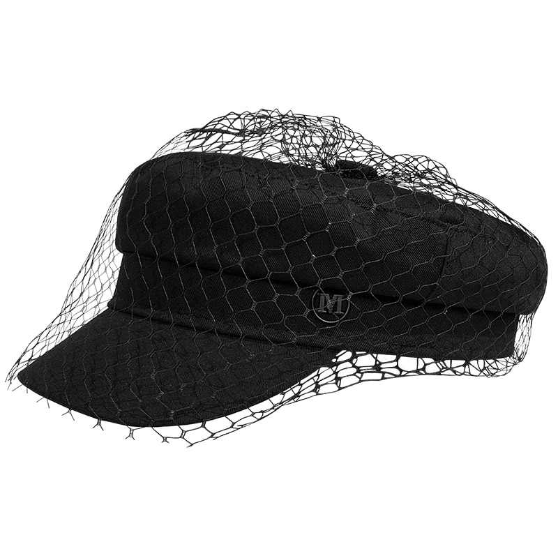 Béret casquette avec filet noir élégant femme Béret femme Béret noir Casquette béret