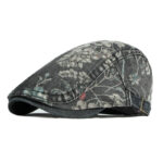 Casquette béret de peintre imprimé fleuri bleu marine Béret en coton Béret femme Béret homme Casquette béret