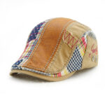 Béret casquette unisexe fil cousu et daim rouge Béret en coton Béret femme Béret homme Casquette béret