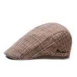 Béret de golf à carreaux bleu pour homme Béret en coton Béret homme Casquette béret