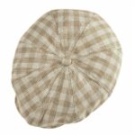 Béret casquette homme à carreaux beige Béret en coton Béret homme Casquette béret