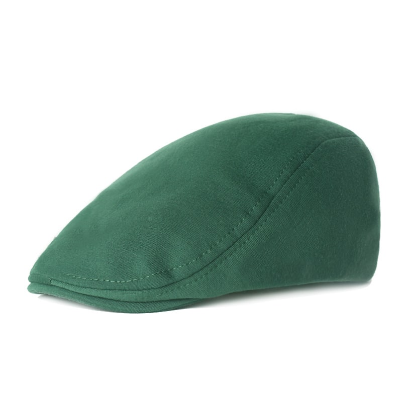 Béret casquette mixte vert en feutre