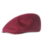 Béret casquette unisexe rouge bordeaux