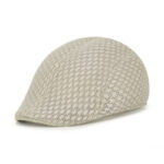 Béret d'été beige textile respirant pour homme