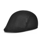 Béret d'été noir textile respirant pour homme
