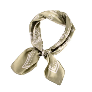 Foulard carré style vintage bandana kaki homme