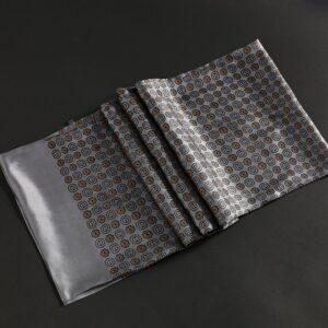 Foulard gris souris en soie pour homme