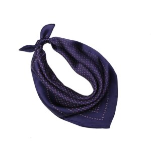Petit foulard carré soie de luxe violet foncé pour homme