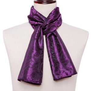 Foulard en soie de luxe violet pour homme
