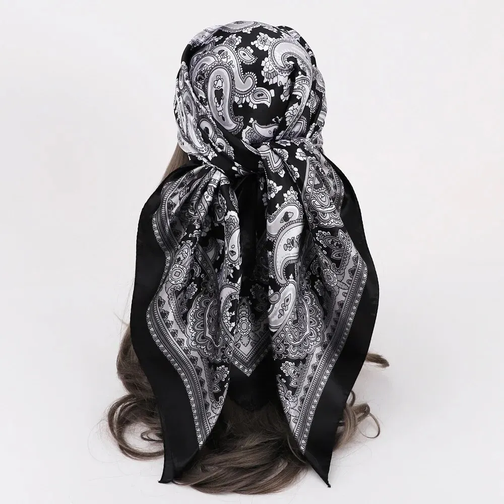 Bandana Foulard En Satin De Soie Foulard En Satin Polyester