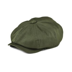 Béret casquette en coton façon gatsby vert