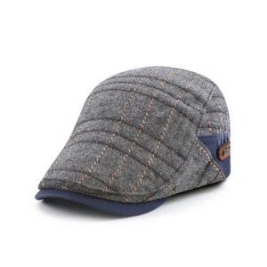 Béret chic gris souris en coton épais pour homme