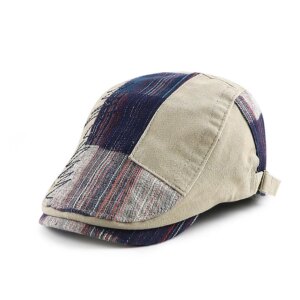 Béret beige en coton réglable casquette de baseball chic pour homme