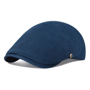 Béret casquette de golf en coton bleu marine pour homme