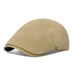 Béret en coton beige pour homme casquette de golf